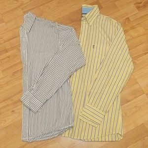 Set of button up stripe shirts